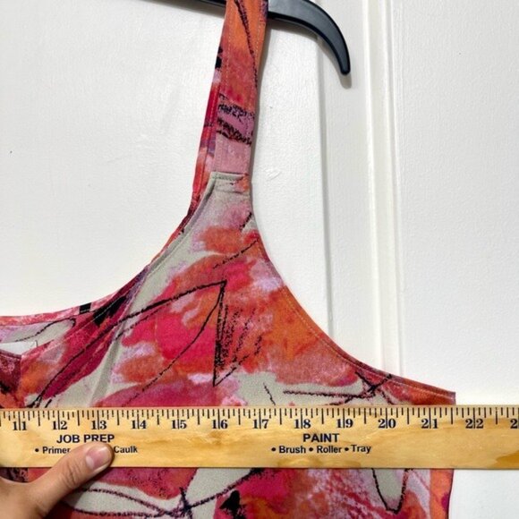 New NIC+ZOE Scribble Bouquet Crepe Cami in Pink Multi Size XL - Picture 9 of 13